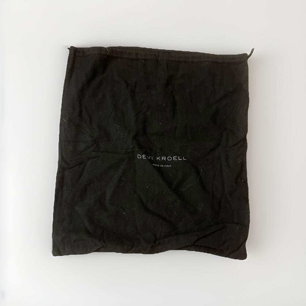 Devi Kroell Dustbag Black Fleece Drawstring Travel Storage Logo 23x27”